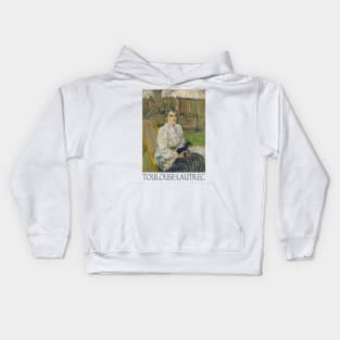 Lady with a Dog by Henri de Toulouse-Lautrec Kids Hoodie